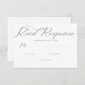 Cartons Réponse Mariage classique minimaliste de script simple (Devant / Derrière)