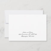 Cartons Réponse Mariage classique noir et blanc (Dos)