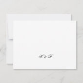 Cartons Réponse Mariage classique noir et blanc multiévénement (Dos)