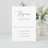 Cartons Réponse Mariage classique simple formel élégant (Debout devant)