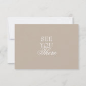 Cartons Réponse Mariage Code QR Fancy Taupe Douce Élégante Ancien  (Dos)