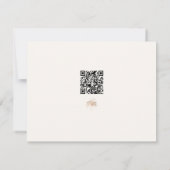 Cartons Réponse Mariage Code QR Fleur Sauvage Boho Chic (Dos)