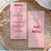 Cartons Réponse Mariage Code QR Rose Moderne