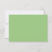 Cartons Réponse Mariage Code QR Vert Citron Fantaisiste (Dos)