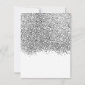 Cartons Réponse Mariage Confetti Parties scintillant blanche en ar (Dos)