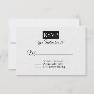 Cartons Réponse Mariage contemporain chic