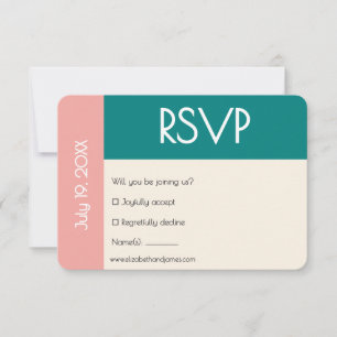 Cartons Réponse Mariage contemporain sarcelle transformative Moder