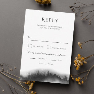 Cartons Réponse Mariage couleur noir Misty Mountain