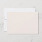 Cartons Réponse Mariage Crème Élégant Moderne (Dos)