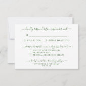 Cartons Réponse Mariage d'ananas floral tropical Choix (Dos)