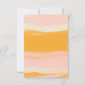 Cartons Réponse Mariage d'aquarelle Abstraite rose et orange (Dos)