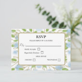 Cartons Réponse Mariage d'aquarelle artistique moderne (Debout devant)