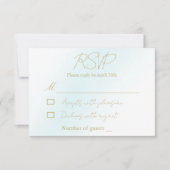 Cartons Réponse Mariage d'aquarelle bleu (Devant)