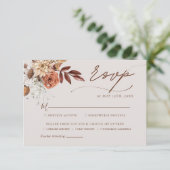 Cartons Réponse Mariage d'aquarelle d'automne de la nature (Debout devant)