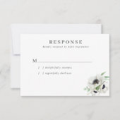 Cartons Réponse Mariage d'aquarelle d'hiver (Devant)