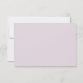 Cartons Réponse Mariage d'aquarelle florale Mauve Blush Dusty (Dos)