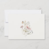 Cartons Réponse Mariage d'aquarelle Lilac Fleur sauvage Fern Folia (Dos)