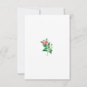 Cartons Réponse Mariage d'aquarelle périphérique fleur sauvage (Dos)