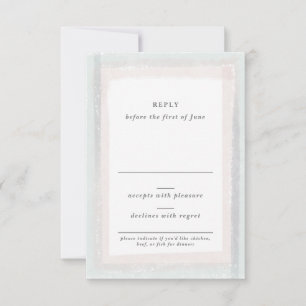 Cartons Réponse Mariage d'aquarelle rose et bleu