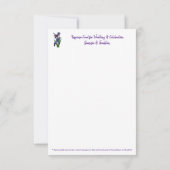 Cartons Réponse Mariage d'aquarelle simple violet Iris (Dos)