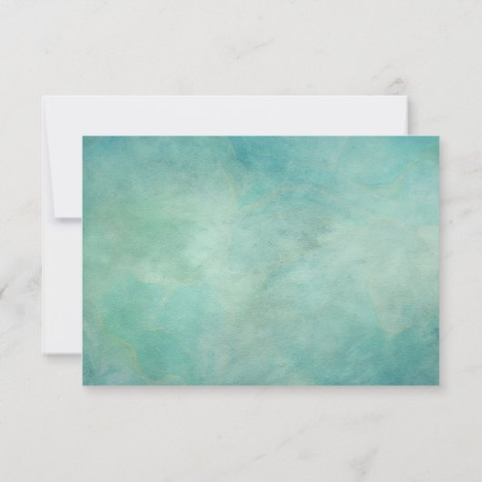 Cartons Réponse Mariage d'aquarelle Tropical Beach Palm Tree (Dos)