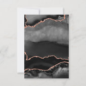 Cartons Réponse Mariage d'arche d'arche d'or Rose noir moderne (Dos)