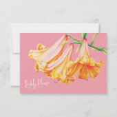 Cartons Réponse Mariage d'art botanique du lys d'Afrique de la clo (Dos)