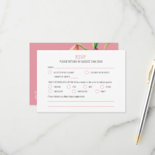 Cartons Réponse Mariage d'art botanique du lys d'Afrique de la clo