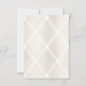 Cartons Réponse Mariage d'Art Déco Géométrique Ovale Blanc Or (Dos)