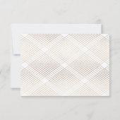 Cartons Réponse Mariage d'Art Déco Géométrique Ovale Blanc Or (Dos)