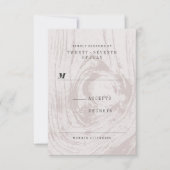 Cartons Réponse Mariage d'automne classique moderne en bois rustiq (Devant)