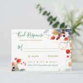 Cartons Réponse Mariage de automne (Debout devant)
