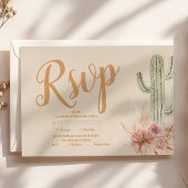 Cartons Réponse Mariage de Boho Desert Cactus