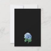 Cartons Réponse Mariage de Boho noir bleu Hydrangea Lanterne (Dos)