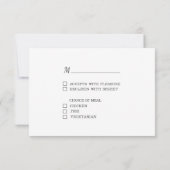 Cartons Réponse Mariage de bordure florale à l'aquarelle (Dos)