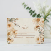 Cartons Réponse Mariage de bottes de fille de la marguerite rustiq (Debout devant)