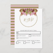 Cartons Réponse Mariage de bouquet de fleurs sauvages rustiques (Devant / Derrière)