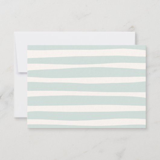 Cartons Réponse Mariage de cadre ondulé vert Doodle (Dos)