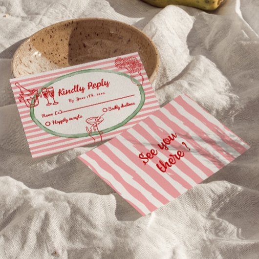 Cartons Réponse Mariage de cadre original peint à la main