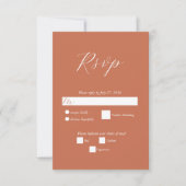 Cartons Réponse Mariage de calligraphie de script élégant en terre (Devant)