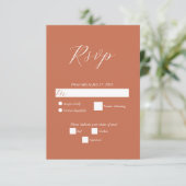 Cartons Réponse Mariage de calligraphie de script élégant en terre (Debout devant)