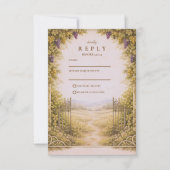 Cartons Réponse Mariage de campagne rustique au vignoble (Devant)