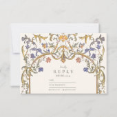 Cartons Réponse Mariage de charpente florale de Grace Orné Victori (Devant)