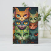 Cartons Réponse Mariage de chats (Debout devant)