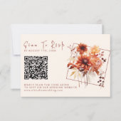 Cartons Réponse Mariage de code QR de l'automne de terre cuite mod (Devant)