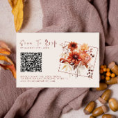 Cartons Réponse Mariage de code QR de l'automne de terre cuite mod