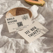 Cartons Réponse Mariage de code QR moderne et original