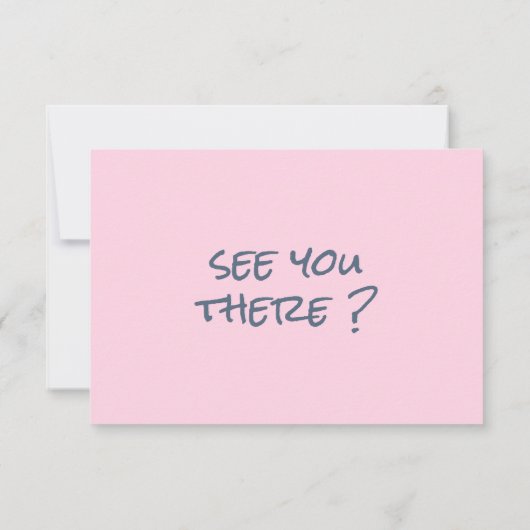 Cartons Réponse Mariage de code QR noir rose funky à main rétro (Dos)