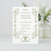 Cartons Réponse Mariage de conception Sage Bells Sollwork (Debout devant)