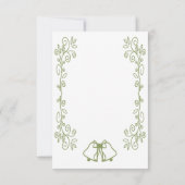 Cartons Réponse Mariage de conception Sage Bells Sollwork (Dos)